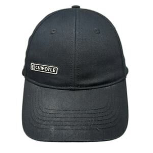 Loomstate Chipotle Logo Black One Size Baseball Cap Hat Organic Cotton Strapback